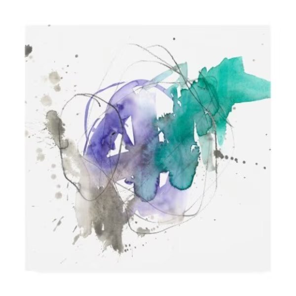 Jennifer Goldberger 'Emerald And Ultraviolet II' Canvas Art, 24x24, Trademark Fine Art, Mfr#: WAG14458-C2424GG